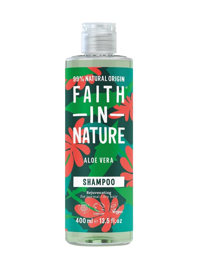 Faith In Nature Aloe Vera Shampoo, Rejuvenating For Normal/Dry Hair, 99% Natural Origin, No Sls Or Parabens 400ml