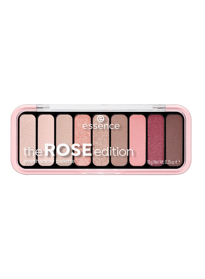 The Rose Edition Eyeshadow Palette | 9 Pink Tones | 20 Lovely In Rose | Matte Metallic Natural Finish | Long Lasting & Colour Intense | Vegan | No Alcohol | Shimmery Compact Powder | 10g 20 Lovely In Rose