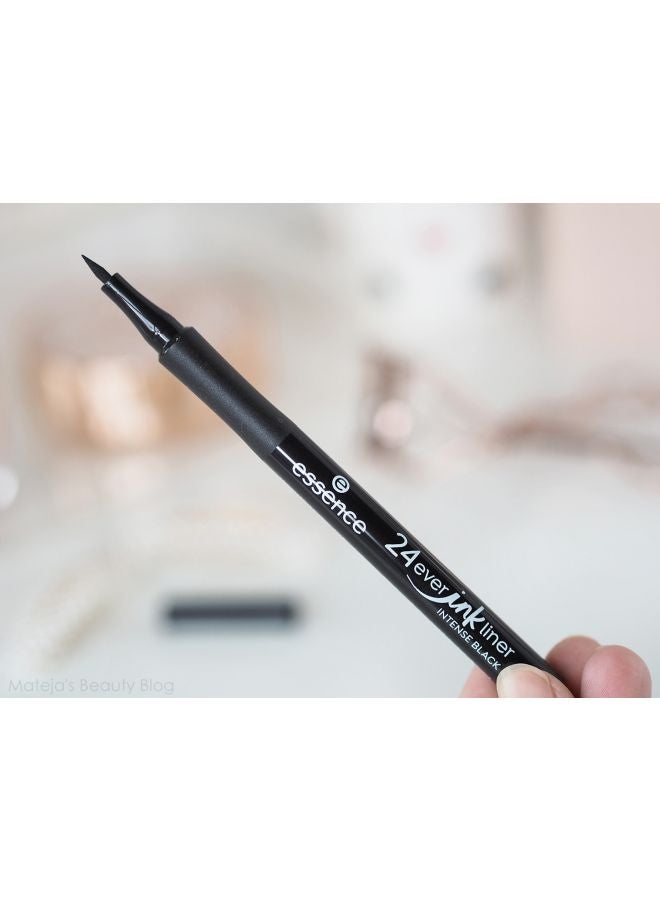 24Ever Ink Liner | 01 Intense Black | Longlasting Waterproof Smudgeproof Eyeliner | Precise Fine Tip Liquid Liner | Bold Pigmented Eye Makeup | Matte Finish Beauty Cosmetic | 1.2ml 01 Intense Black - image 3