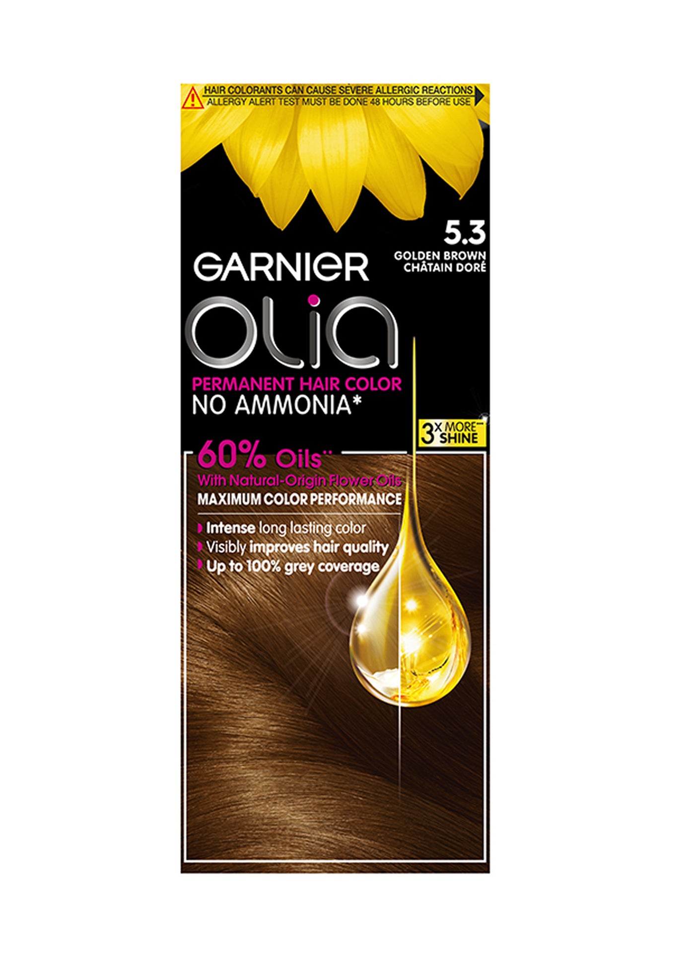 Olia No Ammonia Permanent Haircolor 5.3 Golden Brown
