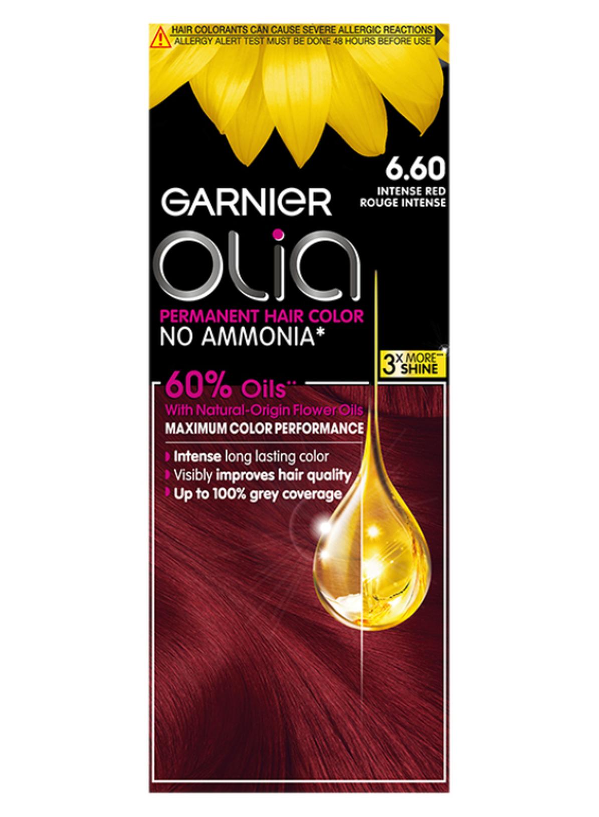 Olia No Ammonia Permanent Haircolor 6.60 Intense Red Rouge Intense