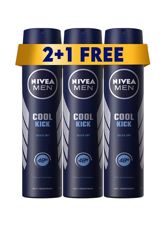 3 Pack Cool Kick Deodorant 450ml