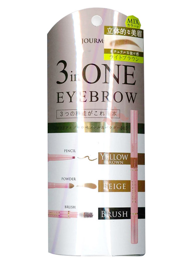 3-In-1 Eyebrow Kit 01 Light Brown