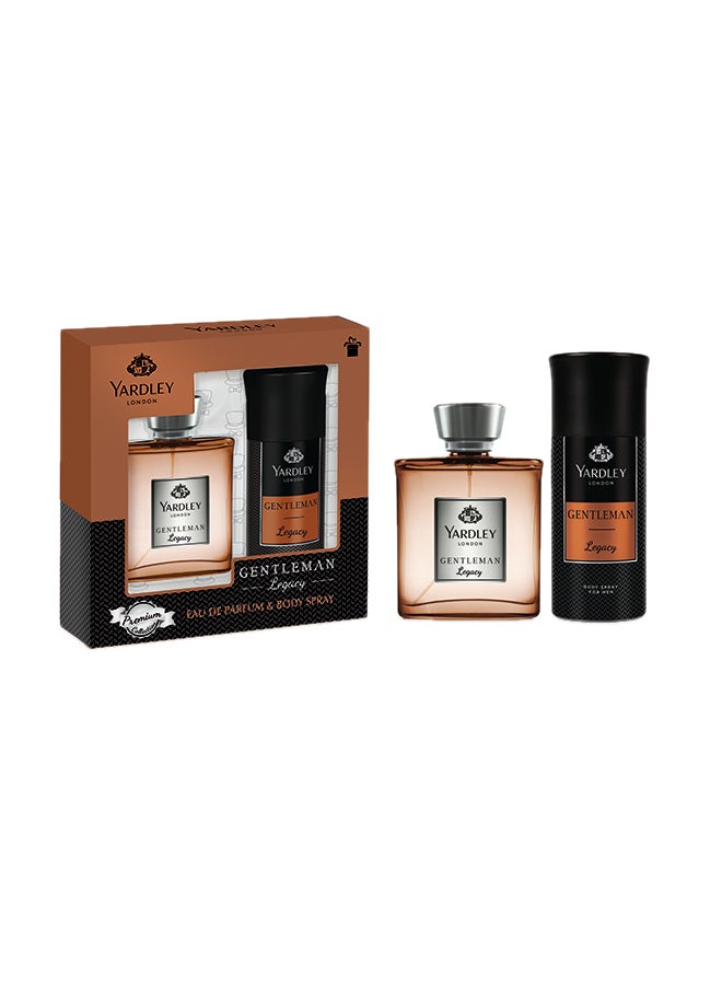 2-Piece Legacy Gentleman Perfume and Body Spray 250ml