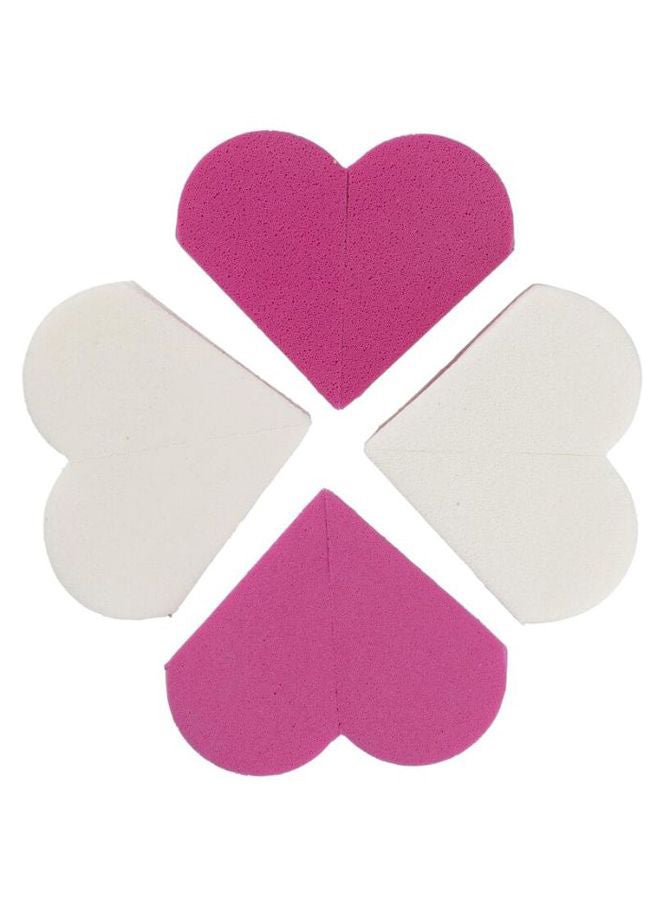 4-Piece Make-Up Blending Sponge Set White, Pink