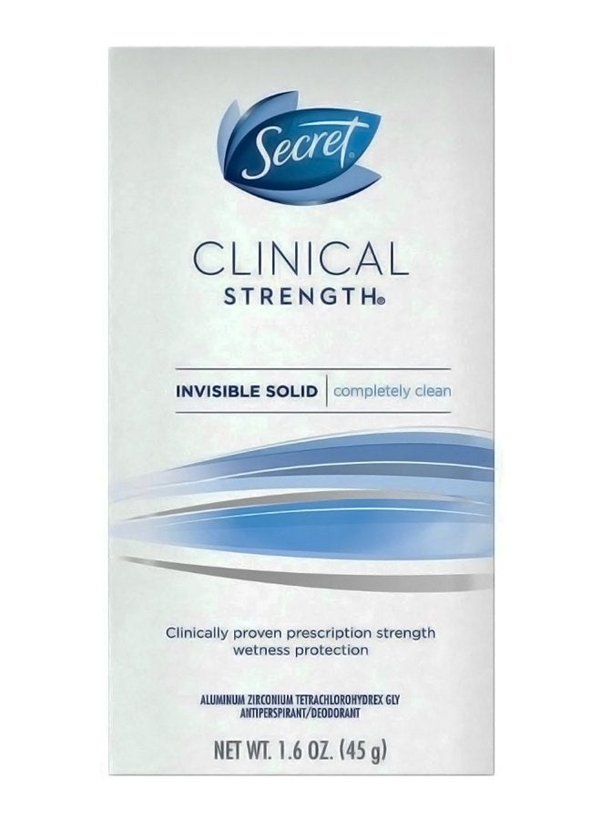 Clinical Strength Antiperspirant Invisible Solid Completely Deodorant 45grams