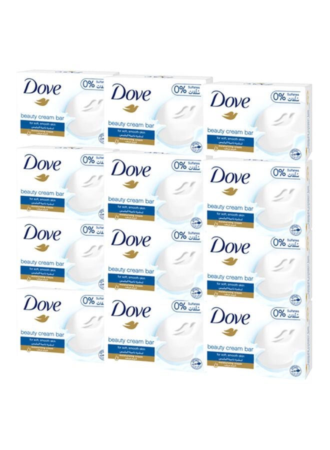 Moisturising Beauty Cream Bar Soap White 135g Pack of 12 135grams