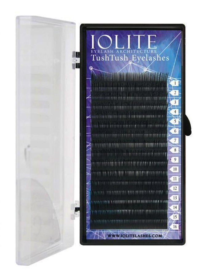 16-Piece C Curl TushTush Eyelashes Set Black
