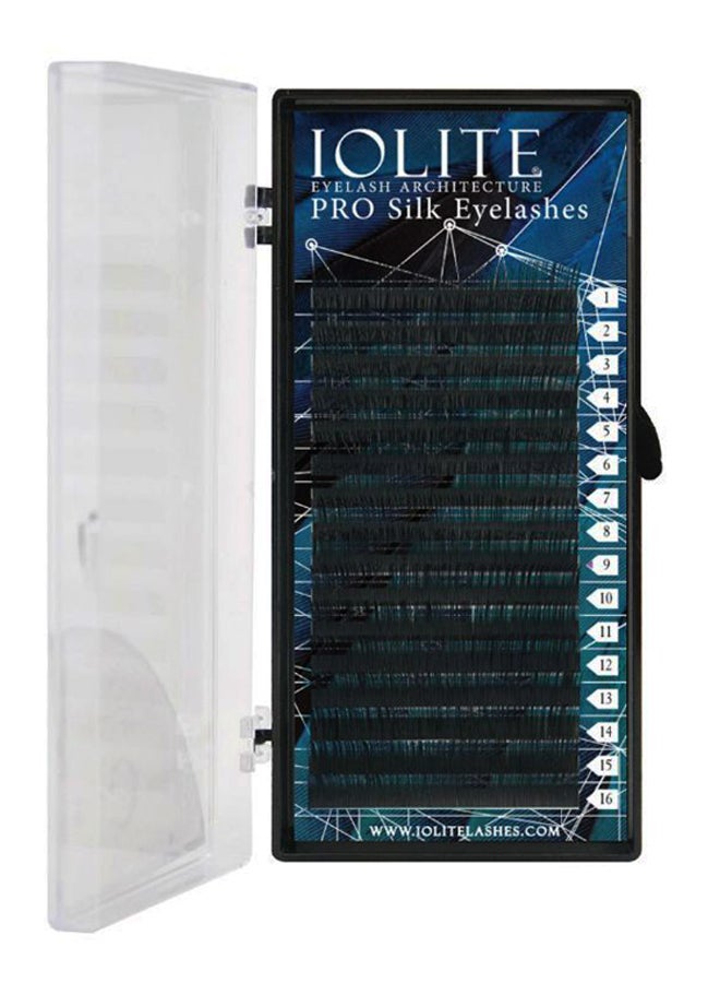 16-Piece D Curl Pro Silk Eyelashes Set Black