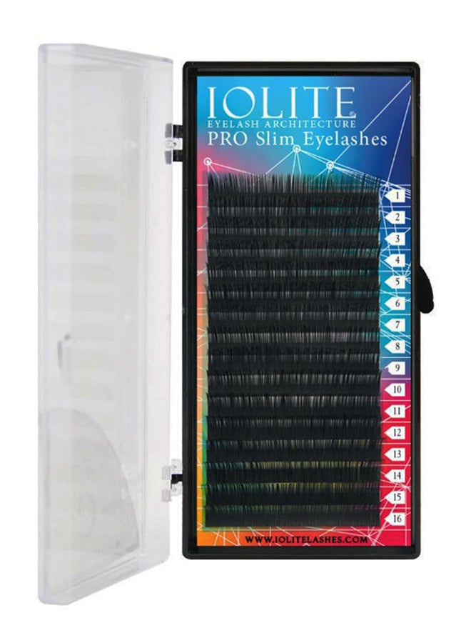 16-Piece D Curl Pro Slim Eyelashes Set Black