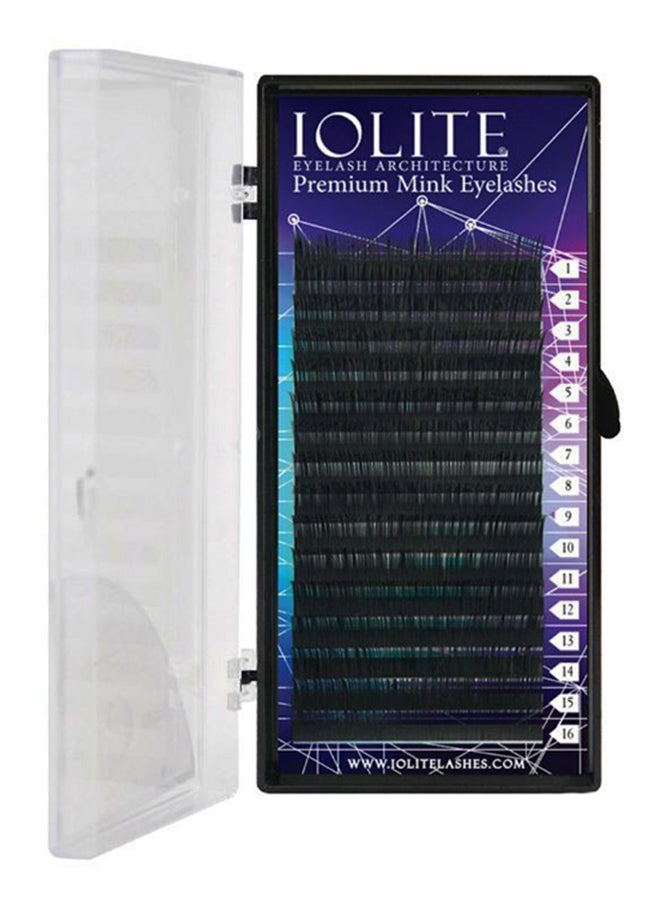 16-Piece D Curl Premium Mink Eyelashes Set Black