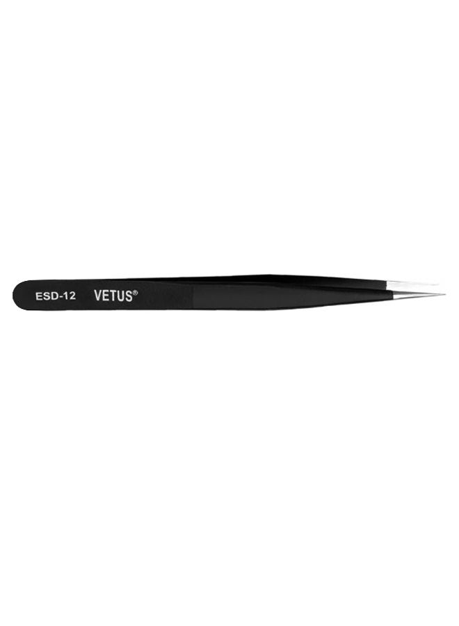 Straight Tweezer Black/Silver