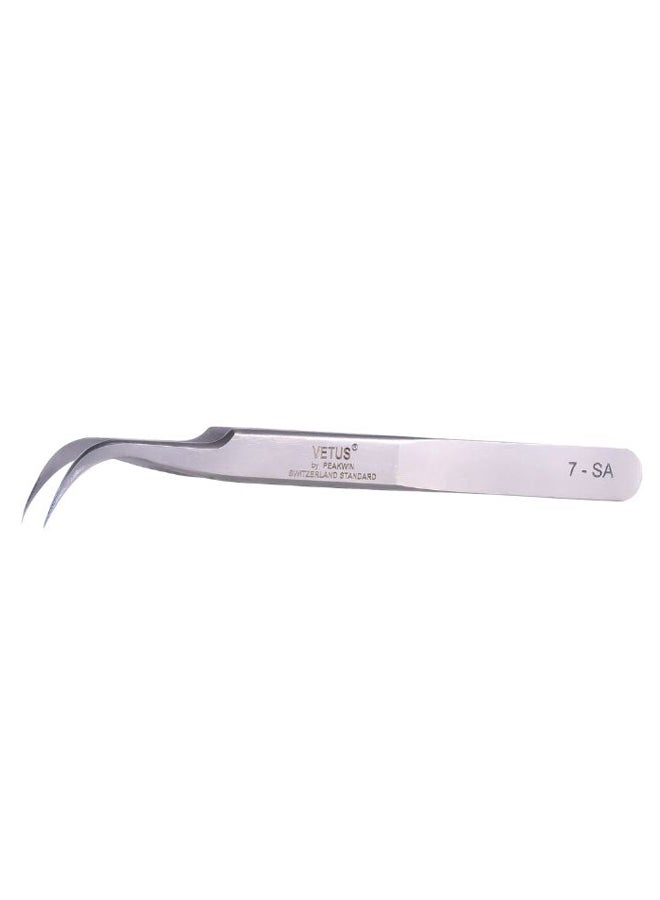 Long Fine Tip Tweezer Silver