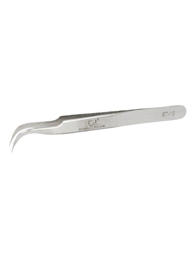 Super Fine Curved Tip Tweezer Silver