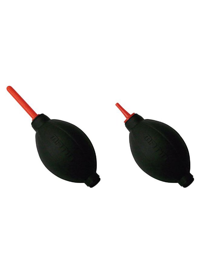 2-Piece Eyelashes Glue Dryer Air Blower Set Black/Red