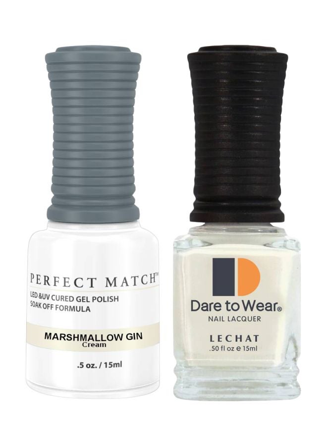 Dare To Wear Gelish Nail Polish With Perfect Match Soak Off Formula Marshmallow Gin