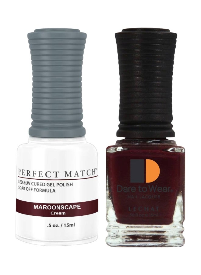 Dare To Wear Nail Lacquer With Perfect Match Soak Off Formula Maroonscape