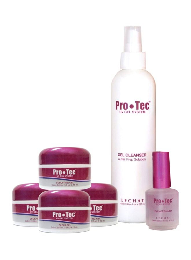 6-Piece Pro Tec UV Gel System Professional Kit Clear