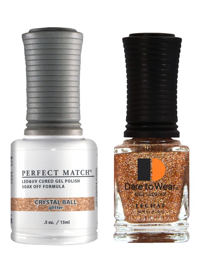 2-Piece Perfect Match Gel Polish With Dare To Wear Nail Lacquer Set Crystal Ball