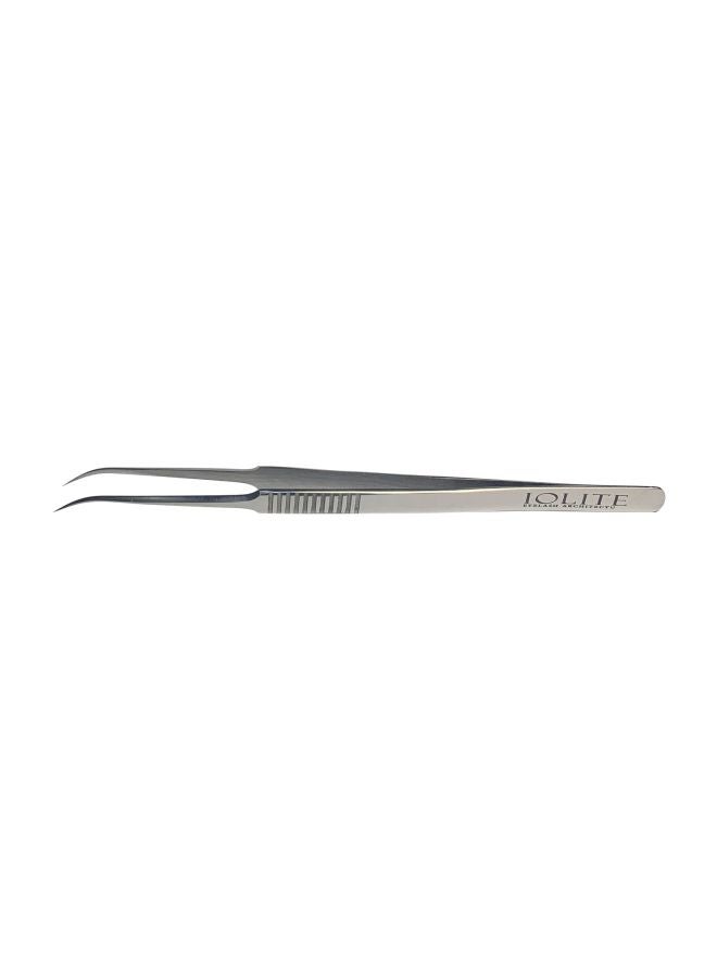 Eyelash Architecture Slim Curved Tweezers Silver