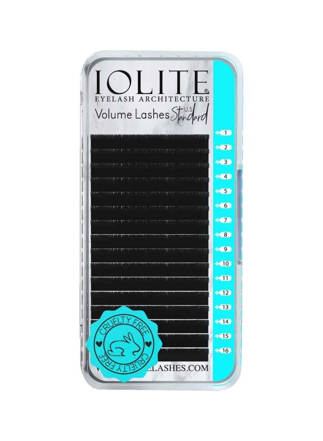 Pair Of 8 J Curl False Eyelashes Black