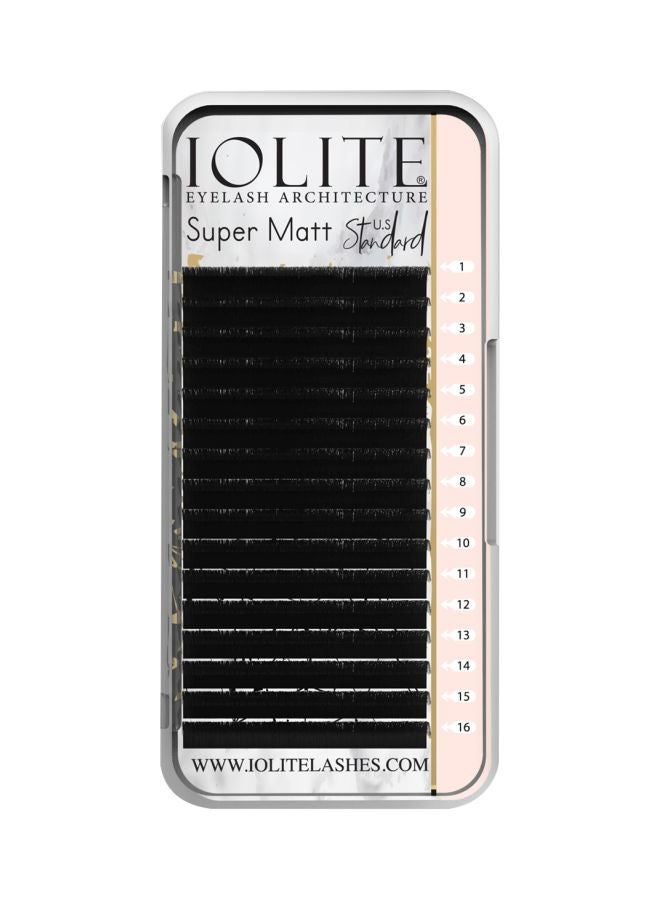 Pair Of 8 Super Matt B Curl False Eyelashes Black