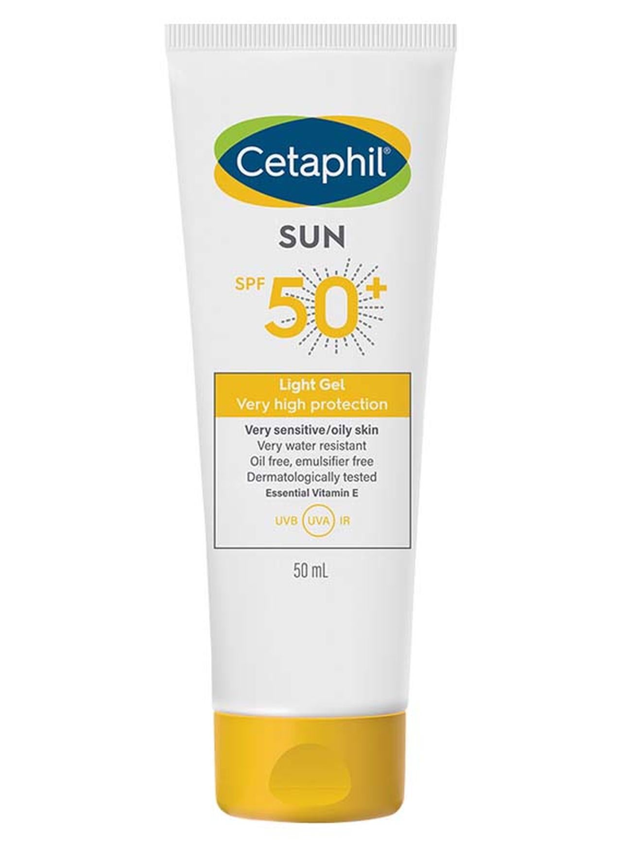 Sun Spf 50+ Light Gel Sunscreen, For Oily And Very Sensitive Skin, Very high protetction, Face And Body For Men And Women, Very Water Resistant, Unscented, Essential Vitamin E 50ml