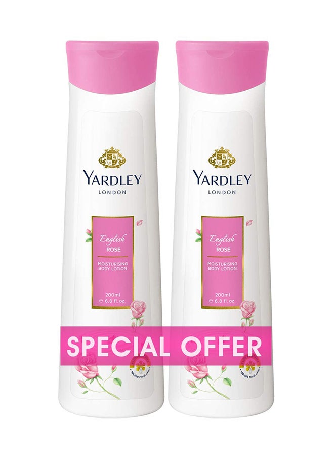 Pack Of 2 Body Lotion English Rose 400ml