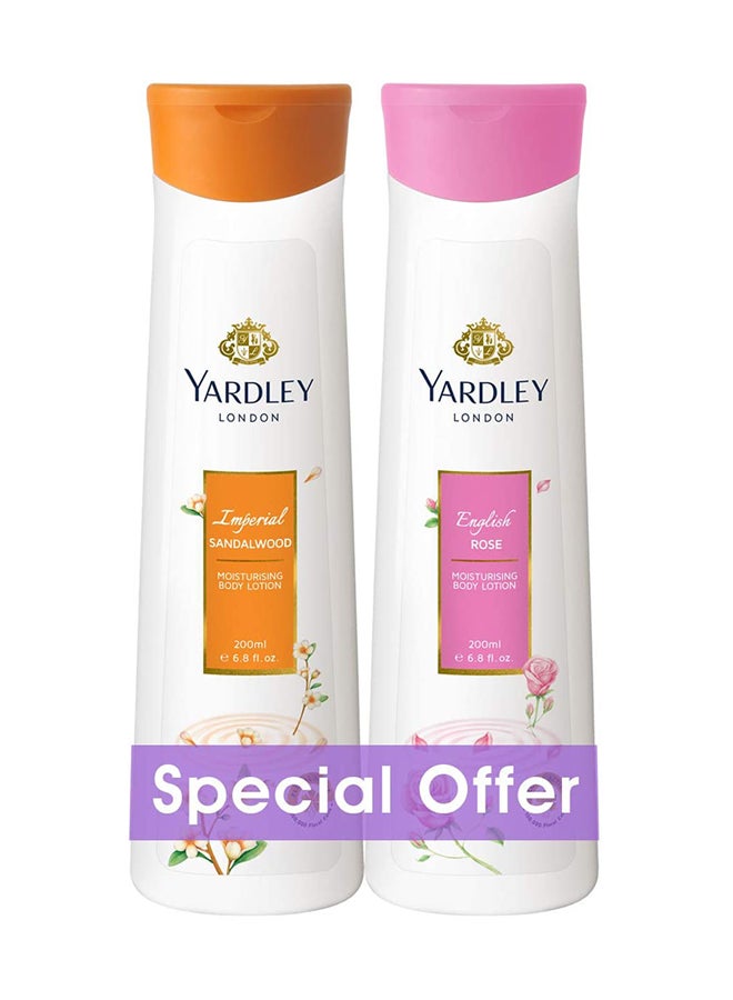 Pack Of 2 Body Lotion Imperial Sandalwood With English Rose 200ml