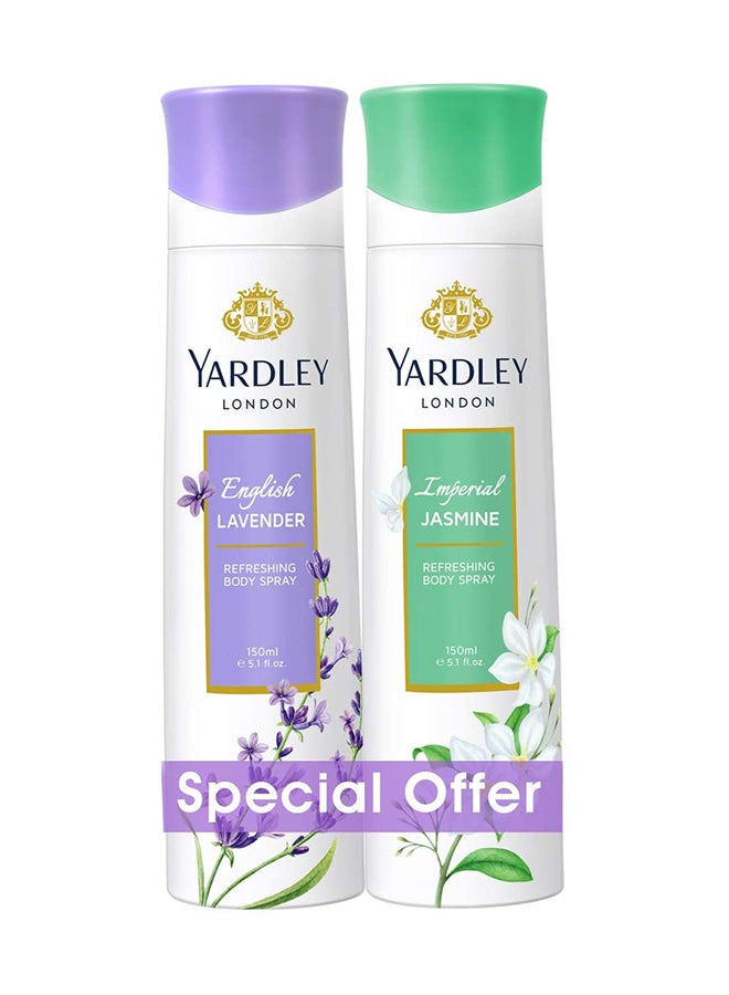 Pack Of 2 Body Spray Lavender With Jasmine 150ml