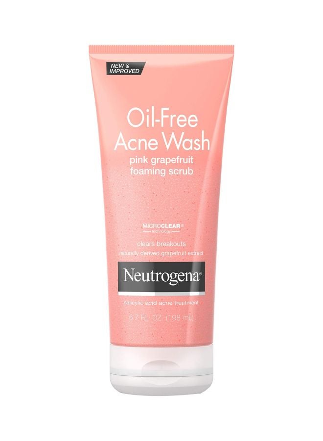 Oil-Free Acne Wash Pink Grapefruit Foaming Scrub 198ml