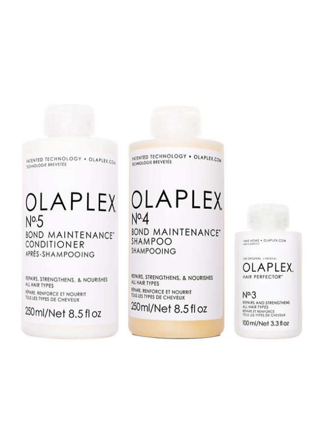 3-Piece No.3 Hair Perfector 100 ml No.4 Bond Maintenance Shampoo 250 ml  And No.5 Bond Maintenance Conditioner multicolour 250ml