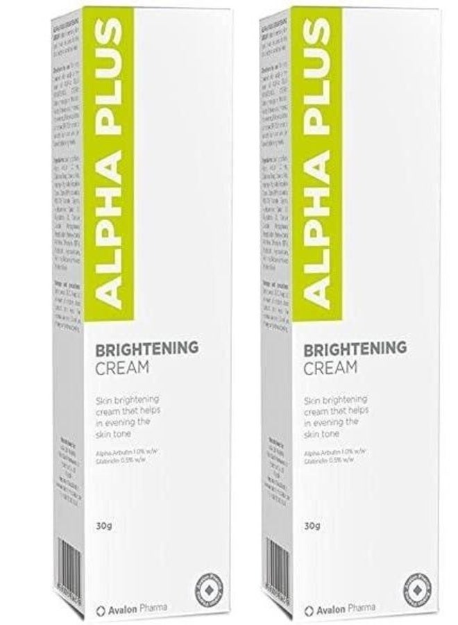 2-Piece Alpha Plus Brightening Cream White 2x30grams