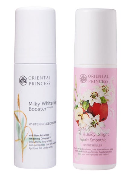 Pack Of 2 Milky Whitening Booster And Apple Smoothie Scent Roller