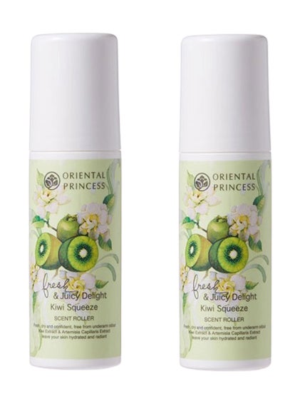 Pack Of 2  Fresh & Juicy Delight Kiwi Squeeze Scent Roller