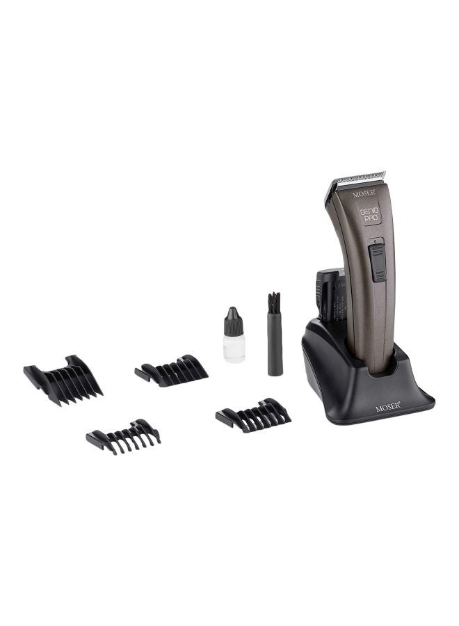 Genio Pro Cordless Hair Clipper For Men (Made In Germany) | Magic Blade With 0.7-3Mm Length Adjustment | 75 Min Run Time Per Battery | Led Battery Indicator (1874-0150) Brown/Silver