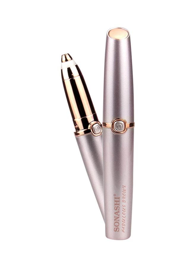 Eye Brow Remover  Instant Painless Remover With Finishing Touch Wireless Facial Eye Brow Remover With Gold Plated Head Facial Epilator Pen With LED Light SLD-823 Rose/Gold