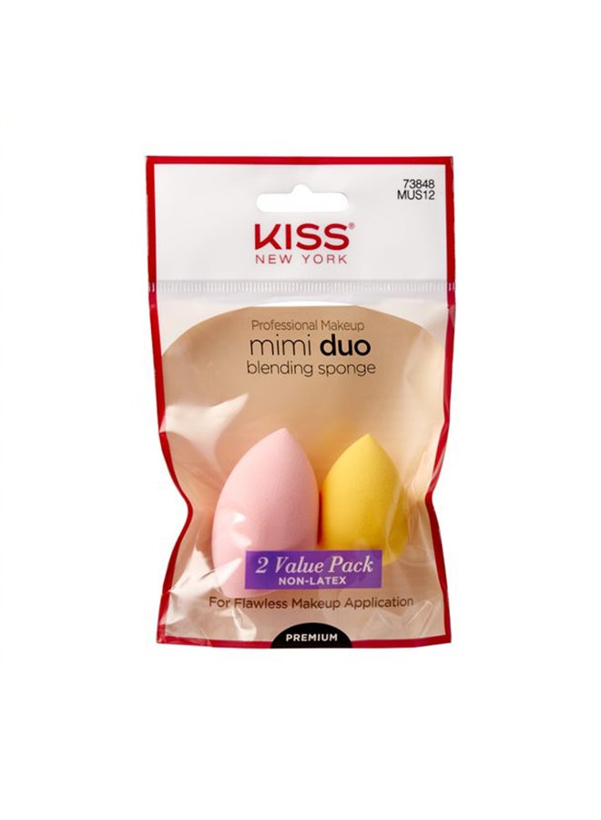 2-Piece Professional Make Up Sponge Set Yellow & pink - image 2