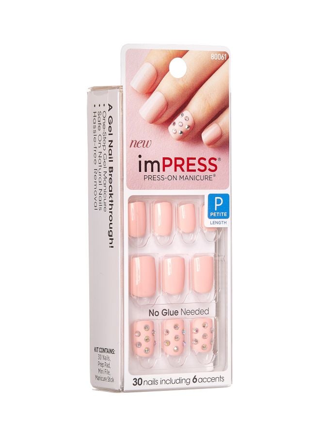 30-Piece Impress False Nails Set Pink - image 2