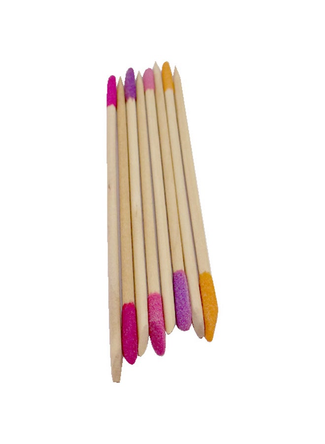 8-Piece Wooden Nail Sticks Multicolour