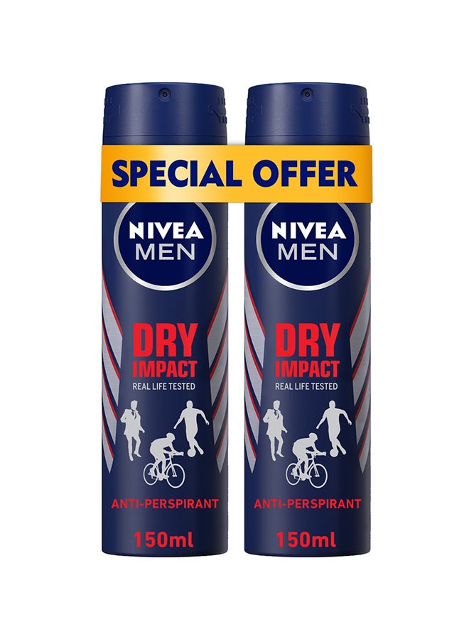Dry Impact Antiperspirant Clear 2 x 150ml