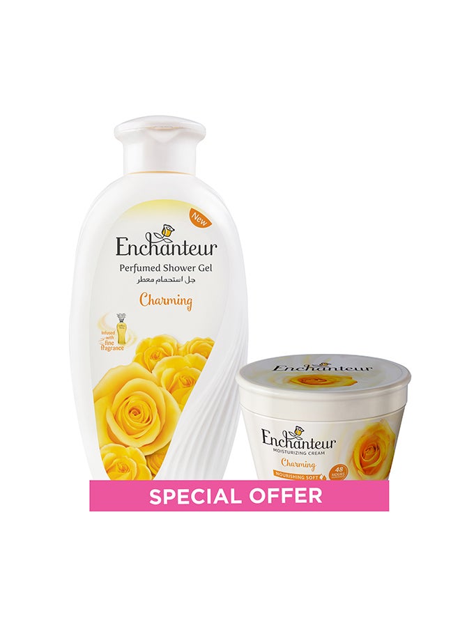 Charming Assorted Pack of Shower Gel And Cream White 250+100ml White 250+100ml