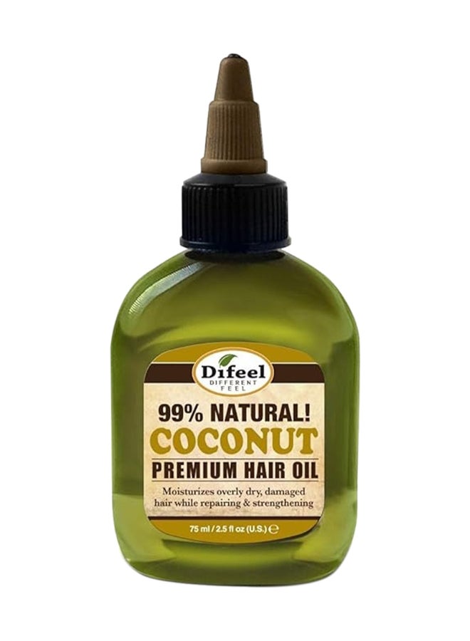 Difeel Premium 99% Natural Deep Conditioning Coconut Hair Oil, Infused With Coconut, Hair Care 75ml