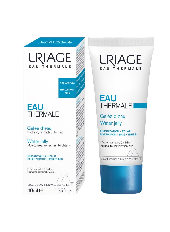 Eau Thermale Moisturising Water Jelly Gel Cream Alpine Thermal Water | For Lightweight 24 Hour Hydration Clear 40ml - image 2