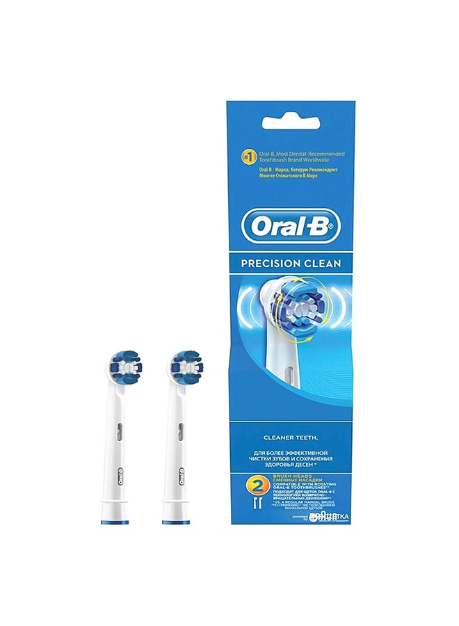 Precision Clean Toothbrush Replacement Heads, EB20 (2 pcs) Multicolour 500grams