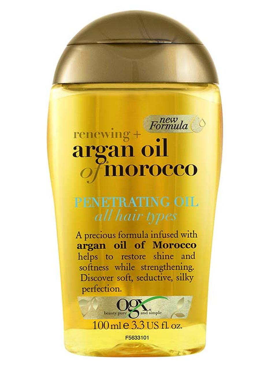 Ogx, Hair Oil, Renewing+ Argan Oil Of Morocco, Penetrating Oil, All Hair Types - Yellow 100ml