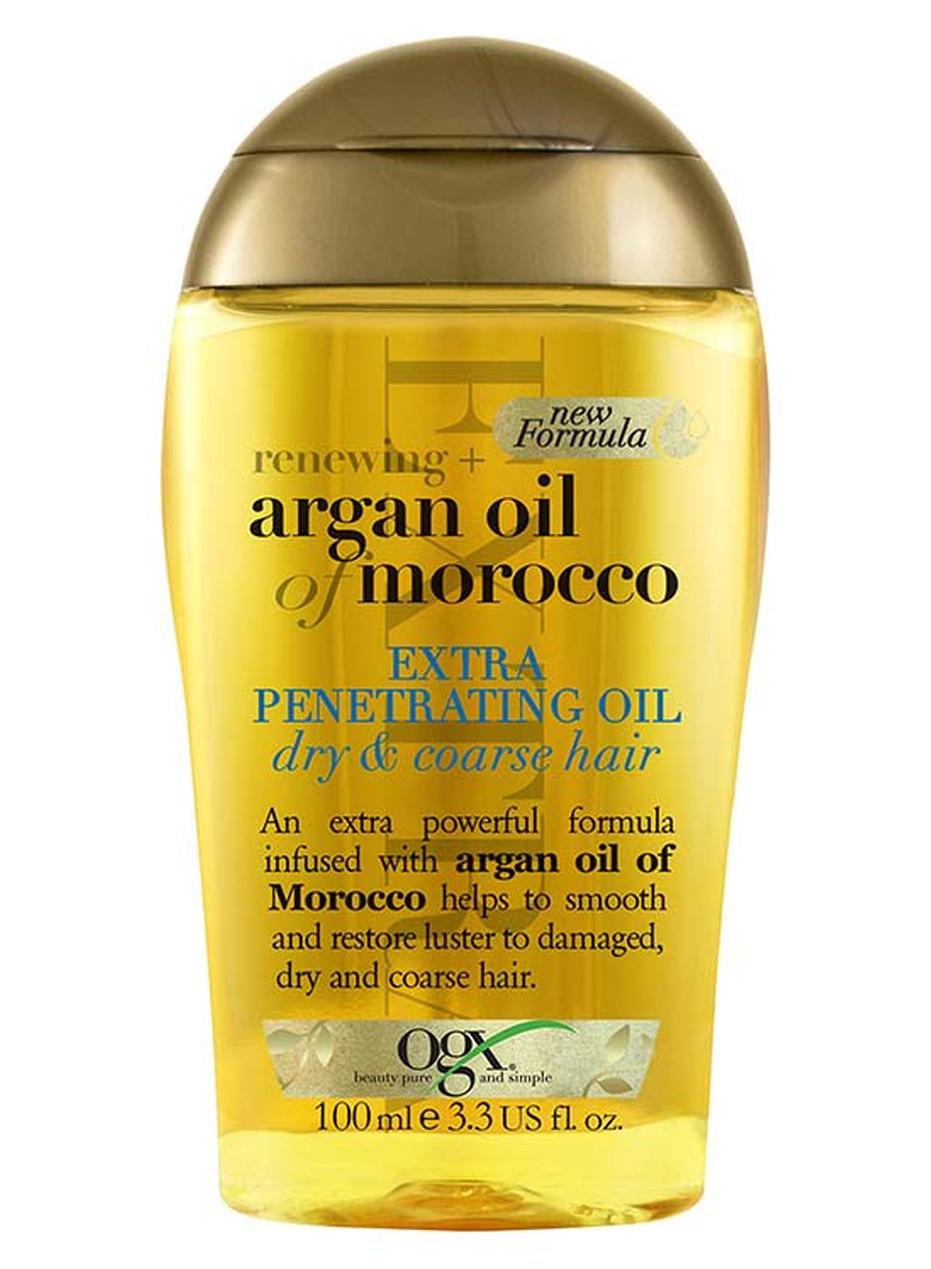 Ogx, Hair Oil, Renewing+ Argan Oil Of Morocco, Extra Penetrating Oil, Dry & Coarse Hair Types - Yellow 100ml
