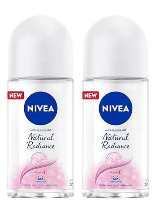 Pack Of 2 Natural Fairness Antiperspirant Roll On 50ml