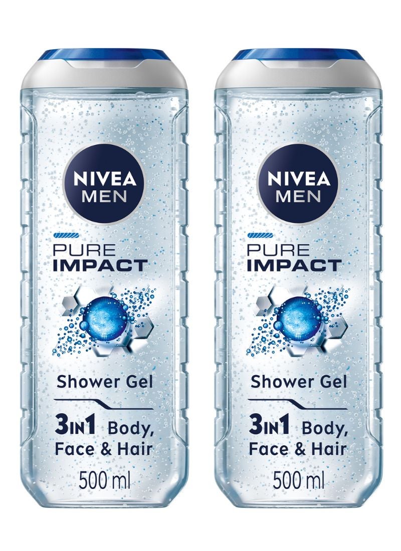 Pure Impact Shower Gel For Men 500ml Pack Of 2