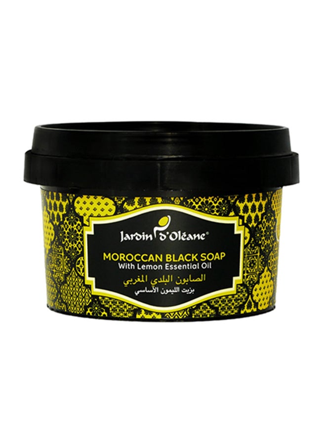Moroccan Black Soap With Lemon Essential Oil 250grams